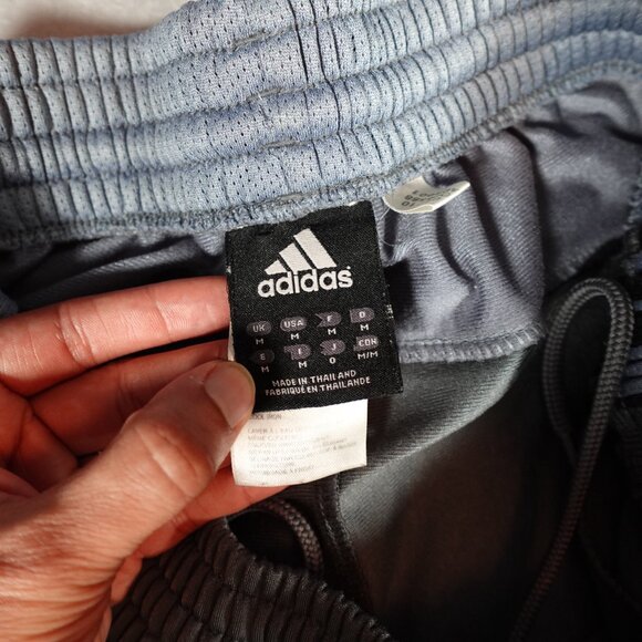 Adidas Track Pants Mens Medium 31” Baggy Fit Y2K Style Gray - Picture 8 of 16